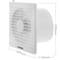 Extractor de aire empotrable con válvula antirretorno para ventilación de habitaciones cerradas 175mm