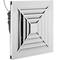 Exhaust fan, Extractor fan 240x240 mm, with grill and non-return valve with 90 degree outlet, extra flat