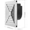 Exhaust fan, Extractor fan 240x240 mm, with grill and non-return valve with 90 degree outlet, extra flat