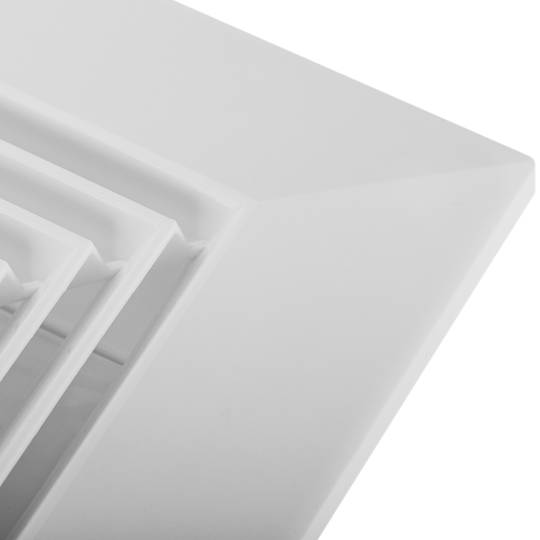 Exhaust fan, Air extractor 290x290 mm, with grill and non-return valve with 90 degree outlet, extra flat