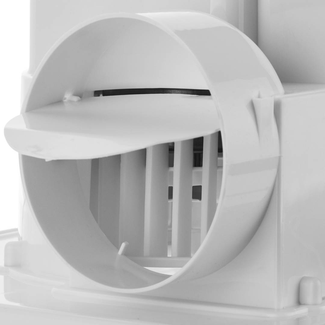 PrimeMatik - Ventilador de escape, Extractor de aire 333x333 mm sin tapa  con sistema antirretorno para baño