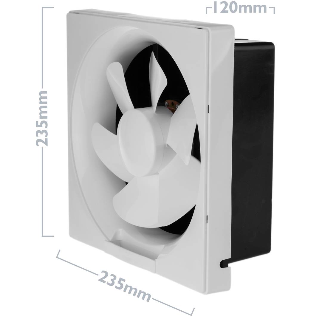 Ventilador de escape, extractor de aire 285x285 mm con sistema antirretorno  para baño lavabo cocina trastero garaje - Hiper Electrón
