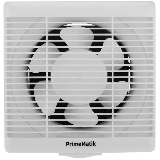 Ventilador de escape, Extractor de aire 190x190 mm con sistema antirretorno para baño lavabo cocina trastero garaje