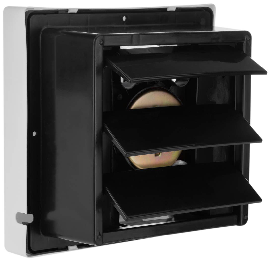 Ventilador de escape, Extractor de aire 190x190 mm con sistema antirretorno para baño lavabo cocina trastero garaje
