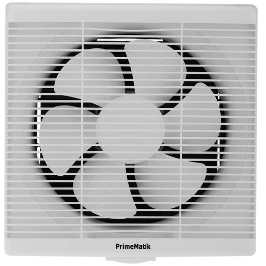 Ventilador de escape, Extractor de aire 285x285 mm con sistema antirretorno para baño lavabo cocina trastero garaje