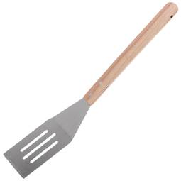 Espátula de hambúrguer com fenda de aço inoxidável de 17"