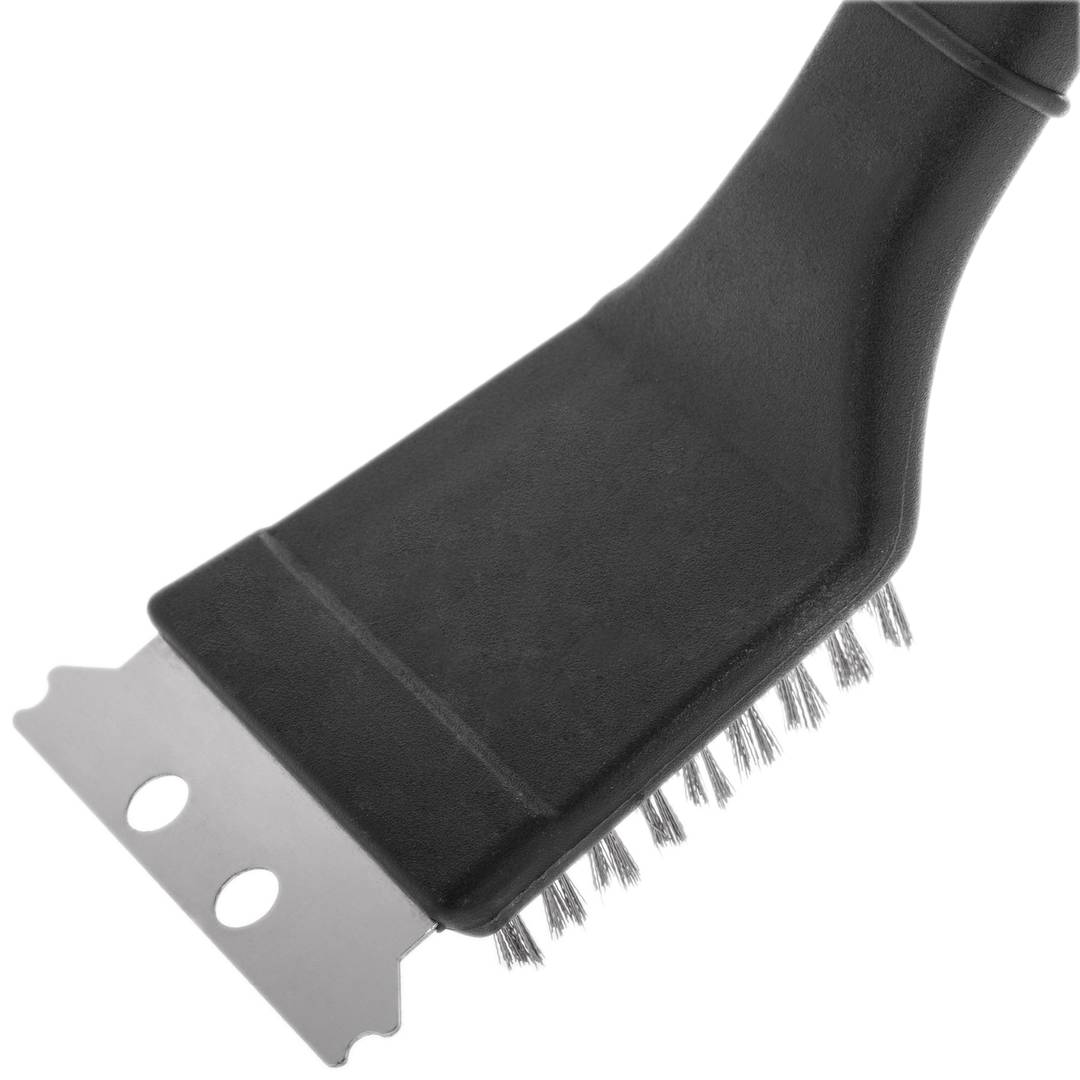 Scraper brush with metal spatula for cleaning barbecue 21.5 cm