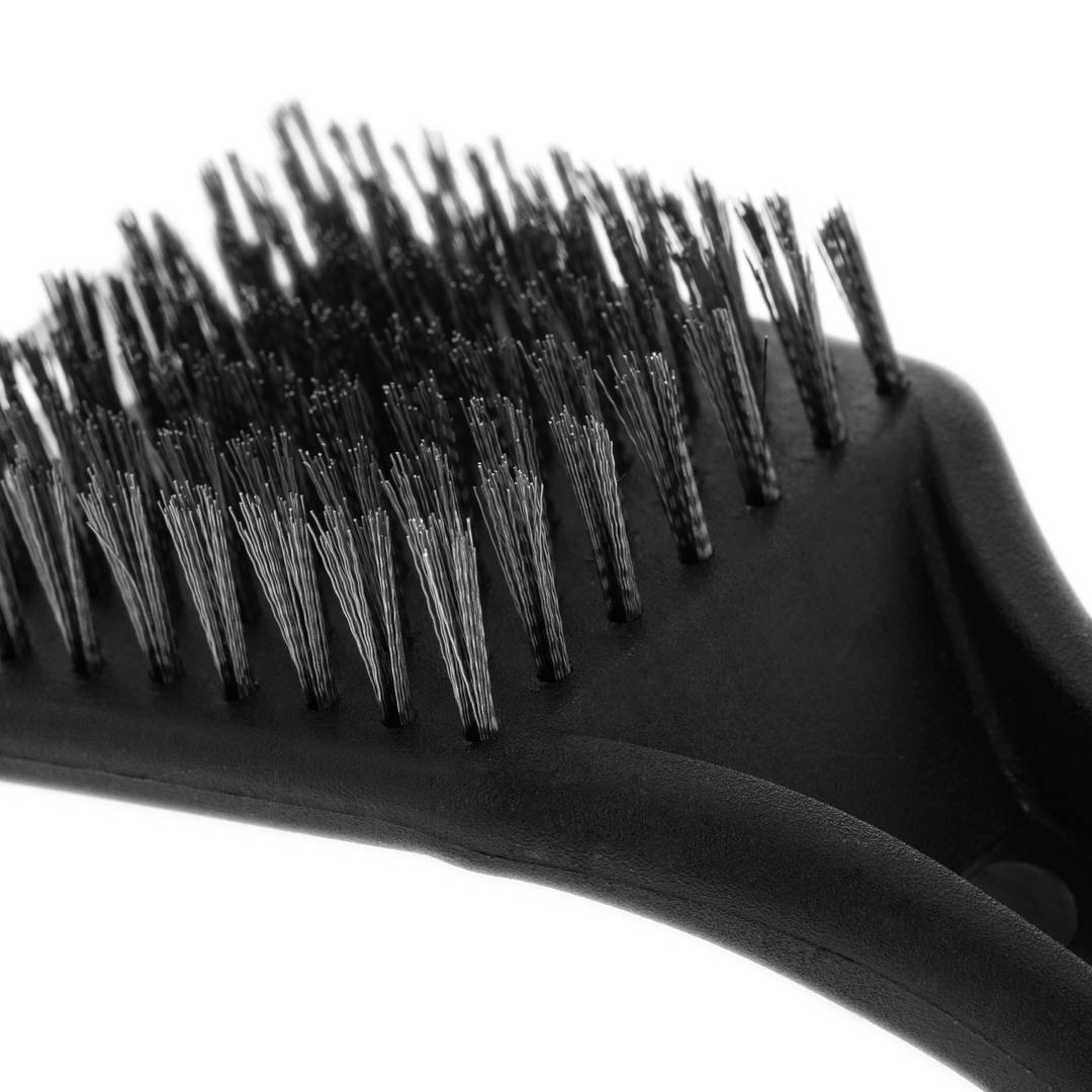 Scraper brush with metal spatula for cleaning barbecue 21.5 cm