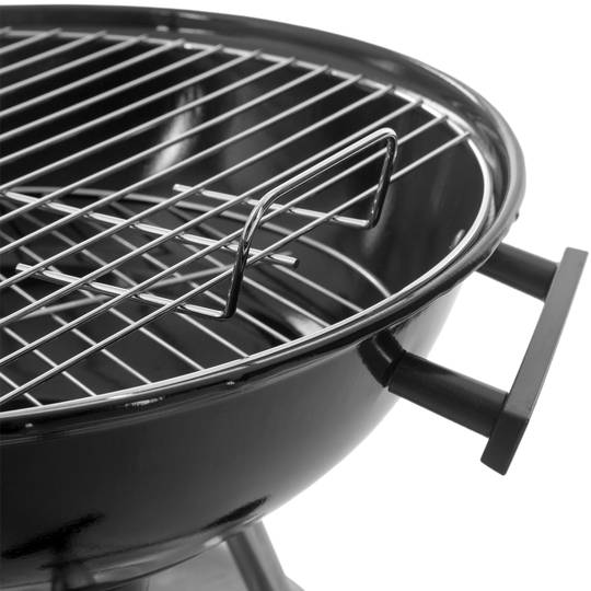 Ronde houtskoolbarbecue 41x70 cm met deksel en wieltjes BBQ grill voor tuin en camping