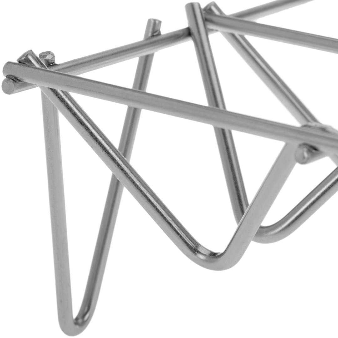 Żelazny grill ocynkowany z uchwytem na warzywa pojemność 6 szt