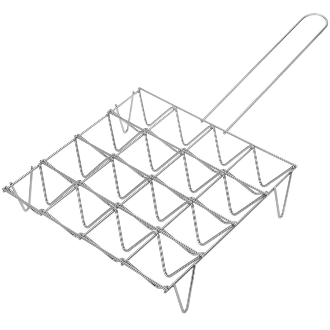 Grillrost aus verzinktem Eisen mit Griff für Gemüse Kapazität 16 Einheiten