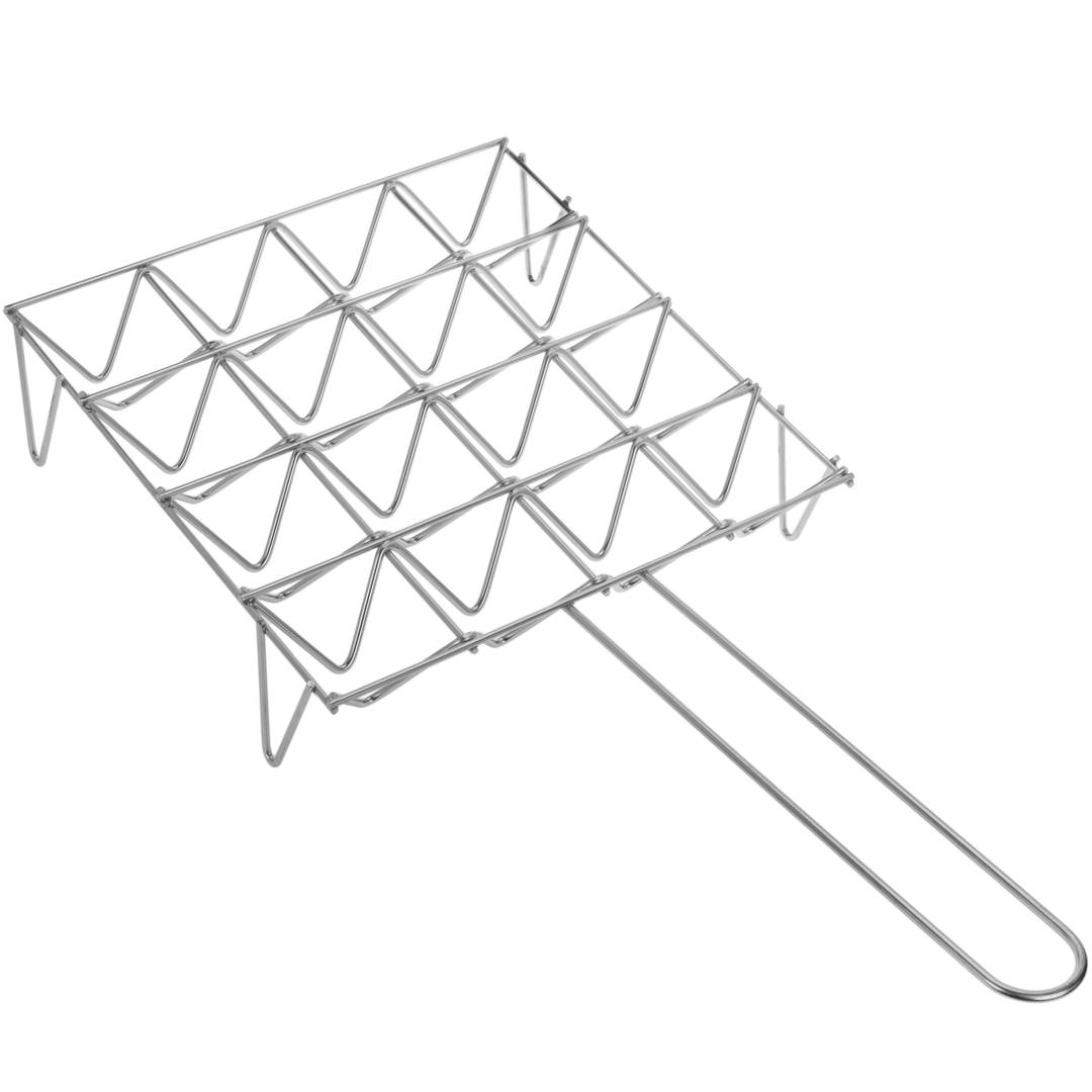 Grillrost aus verzinktem Eisen mit Griff für Gemüse Kapazität 16 Einheiten