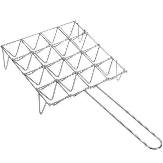 Grillrost aus verzinktem Eisen mit Griff für Gemüse Kapazität 16 Einheiten