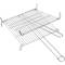 Churrasqueira dupla em ferro galvanizado com pega 45x45 cm