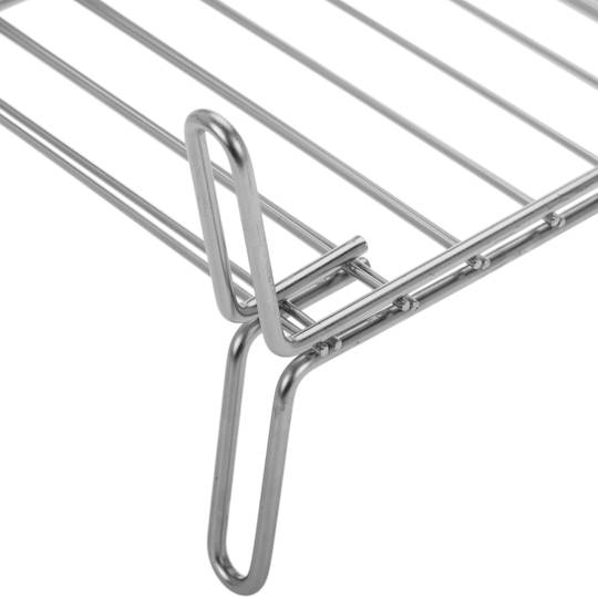 Churrasqueira dupla em ferro galvanizado com pega 45x45 cm