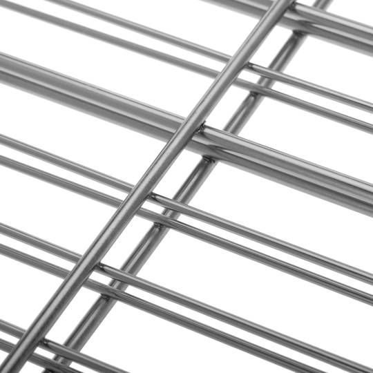 Grille barbecue double en fer galvanisé avec manche 40x40 cm