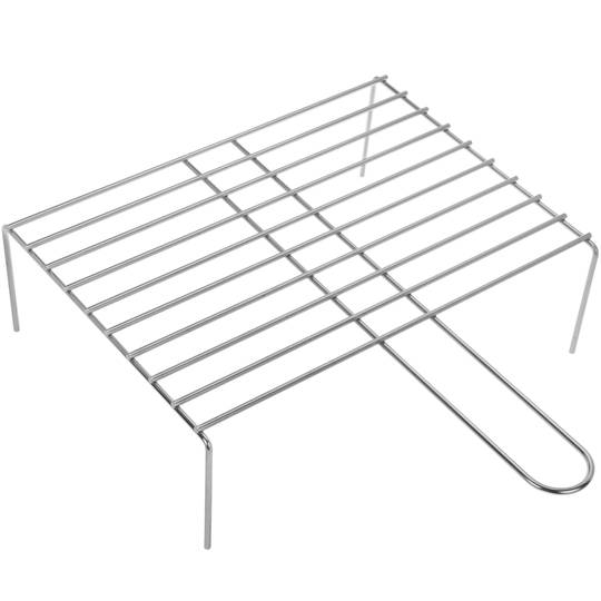 Churrasqueira simples de ferro galvanizado com cabo 30x27 cm