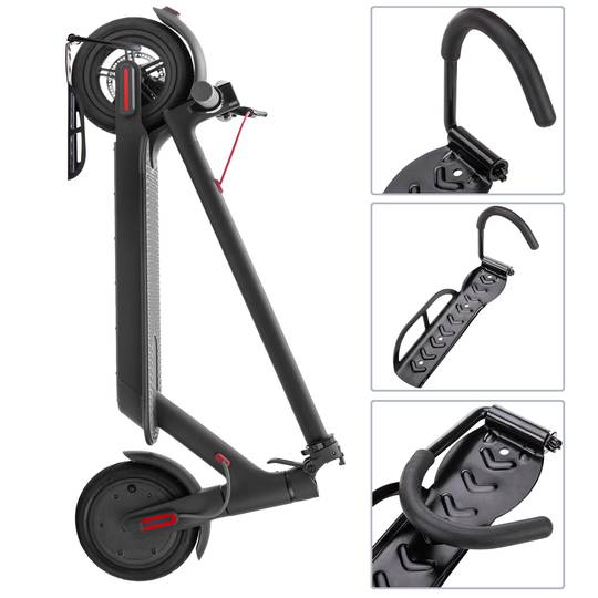 Wall bracket with adjustable hook for hanging bike by the wheel 6 units