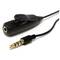Adapter headset microphone and button for mobile phone and smartphone in black