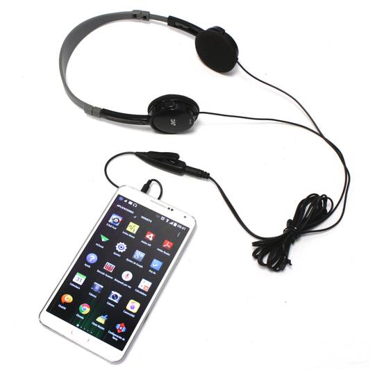 Adapter headset microphone and button for mobile phone and smartphone in black