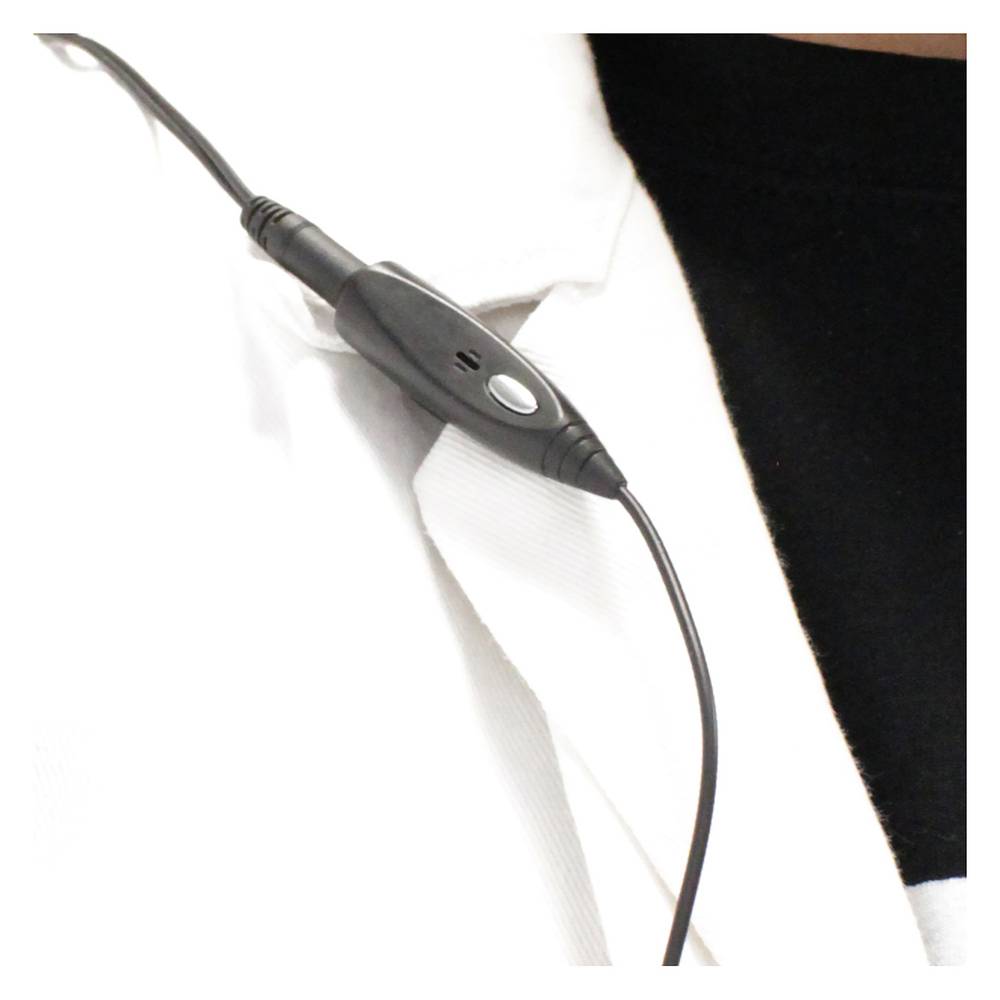 Adapter headset microphone and button for mobile phone and smartphone in black