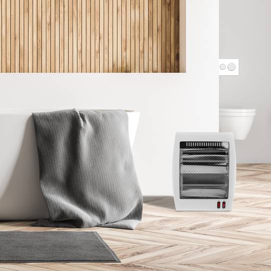 Draagbare platte kwartskachel van 400/800 W, 2 bar, anti-tip