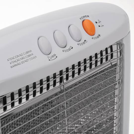 Fornello piatto al quarzo portatile 400/800/1200W 3 bar, oscillante e antiribaltamento