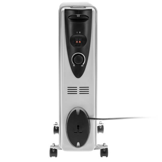 Olieradiator met 11 elementen, thermostaat en 2500W vermogen met wielen