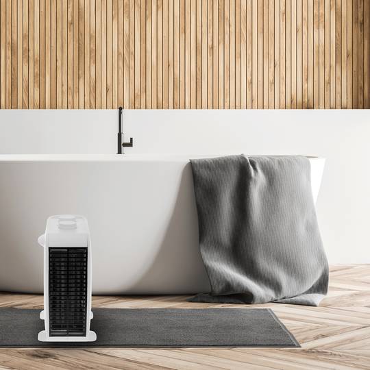 Aquecedor de ar 2 em 1 horizontal e vertical de 1000/2000 W, branco