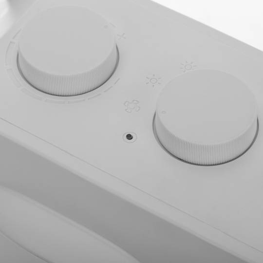 Aquecedor de ar 2 em 1 horizontal e vertical de 1000/2000 W, branco