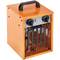 Calefactor industrial d'aire de terra 1000 / 2000 w de color taronja i forma rectangular