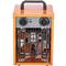 Calefactor industrial d'aire de terra 1000 / 2000 w de color taronja i forma rectangular