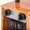 Calefactor industrial d'aire de terra 1000 / 2000 w de color taronja i forma rectangular