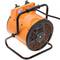 Aquecedor de ar de piso industrial 1000/2000 w cor laranja e formato de tubo