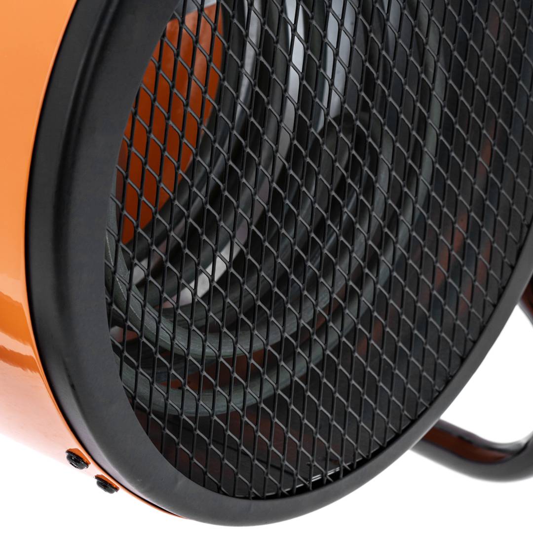 Aquecedor de ar de piso industrial 1000/2000 w cor laranja e formato de tubo