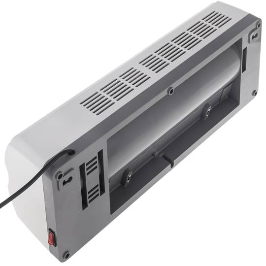White 1000/2000 W wall-mounted ceramic split air heater with remote control