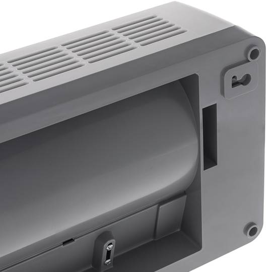 White 1000/2000 W wall-mounted ceramic split air heater with remote control