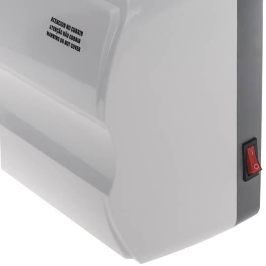 White 1000/2000 W wall-mounted ceramic split air heater with remote control