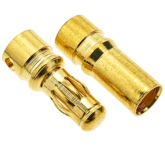 Conector RC HXT Banana 3.5 mm para carregamento e fornecimento de energia Par macho e fêmea