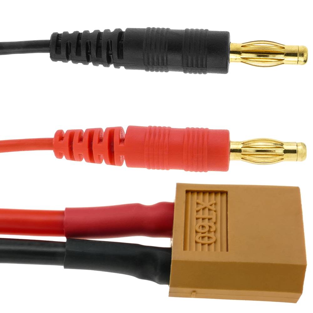 Kabel XT60 Stecker auf HXT Banana 4.0mm Stecker 30cm 14AWG Lade und Netzteil