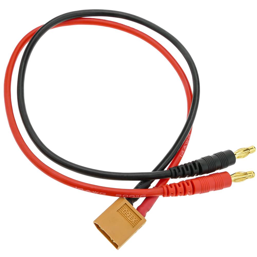 Kabel XT60 Stecker auf HXT Banana 4.0mm Stecker 30cm 14AWG Lade und Netzteil