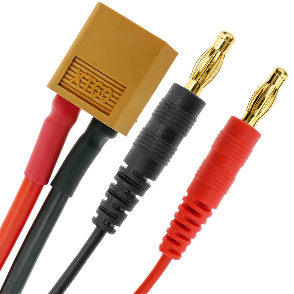 Kabel XT60 Stecker auf HXT Banana 4.0mm Stecker 30cm 14AWG Lade und Netzteil