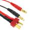 Cable T PLUG mascle a HXT Banana 4.0mm mascle de 30cm 14AWG Càrrega i font alimentació