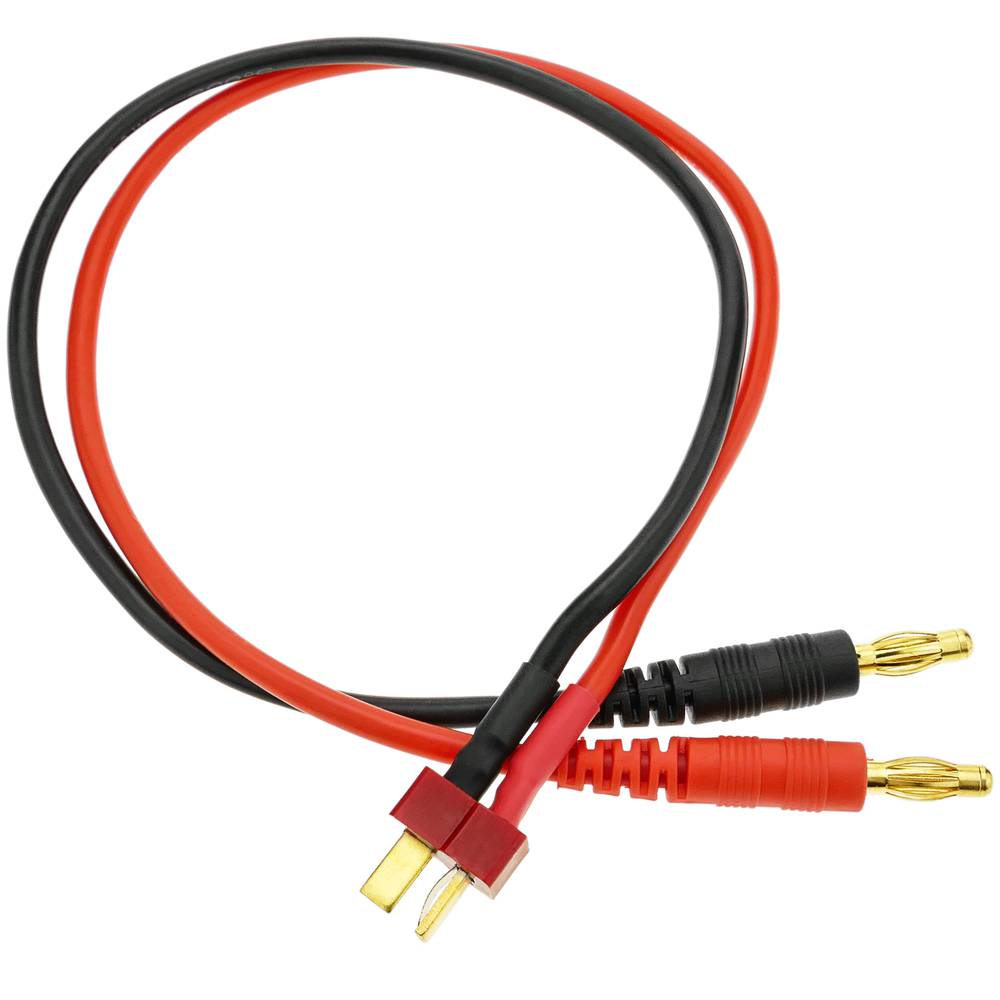 Cable T PLUG mascle a HXT Banana 4.0mm mascle de 30cm 14AWG Càrrega i font alimentació
