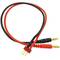 Cable T PLUG mascle a HXT Banana 4.0mm mascle de 30cm 14AWG Càrrega i font alimentació