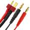 Cable T PLUG mascle a HXT Banana 4.0mm mascle de 30cm 14AWG Càrrega i font alimentació