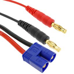 Cabo EC3 macho para HXT Banana 4.0mm macho 30cm 14AWG Carga e fonte de alimentação