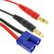 Câble EC3 mâle vers HXT Banane 4.0mm mâle 30cm 14AWG Charge et alimentation