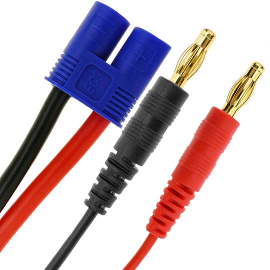Câble EC3 mâle vers HXT Banane 4.0mm mâle 30cm 14AWG Charge et alimentation