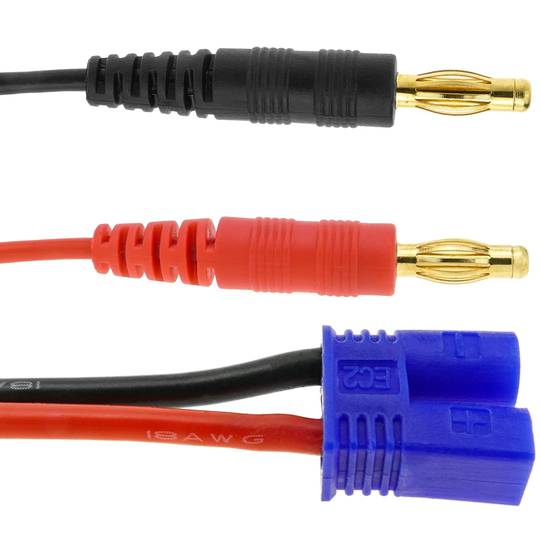 Kabel męski EC2 do męskiego HXT Banana 4.0mm 30cm 18AWG Ładowanie i zasilanie